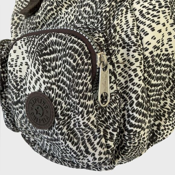 Kipling Backpack Firefly Small Leopard Print Bag - Picture 4 of 14